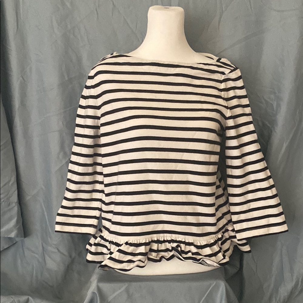 Striped Black and White Women's Top